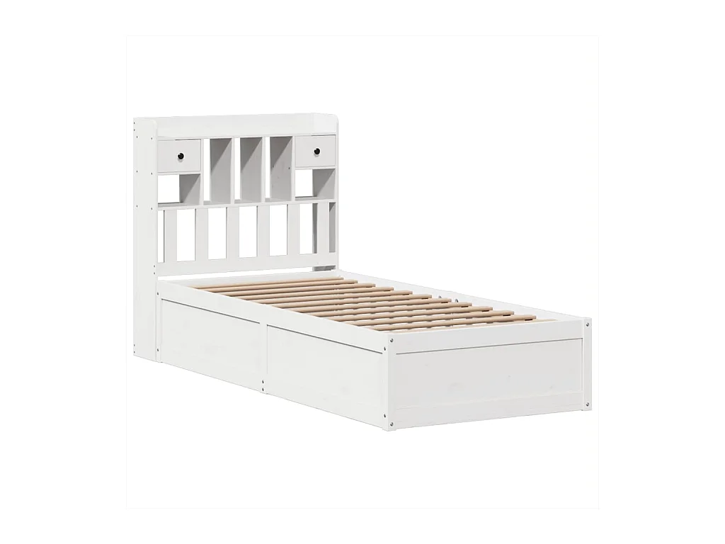 Bedframe zonder matras wit 90x200 cm massief grenenhout