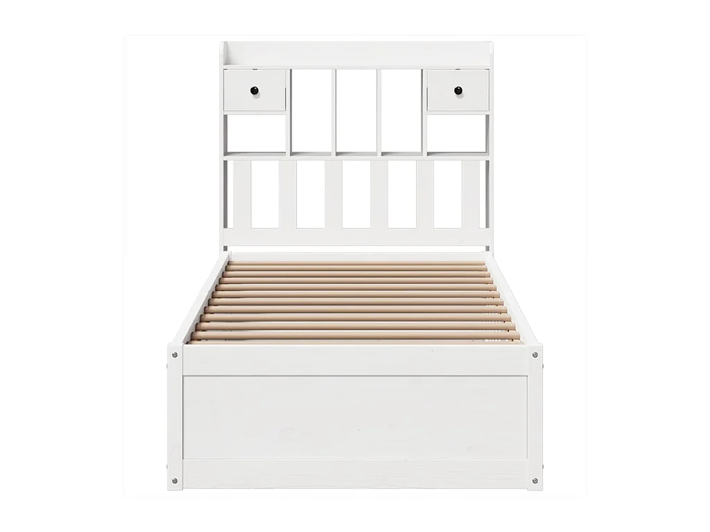 Bedframe zonder matras wit 90x200 cm massief grenenhout