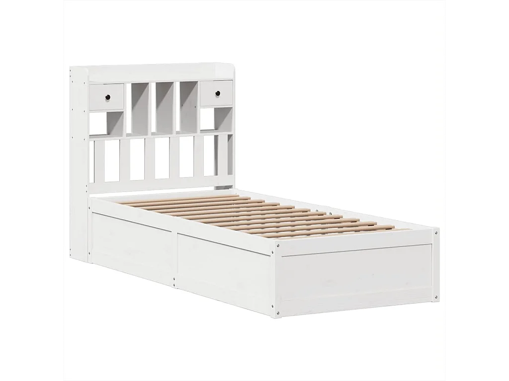 Bedframe zonder matras wit 90x200 cm massief grenenhout