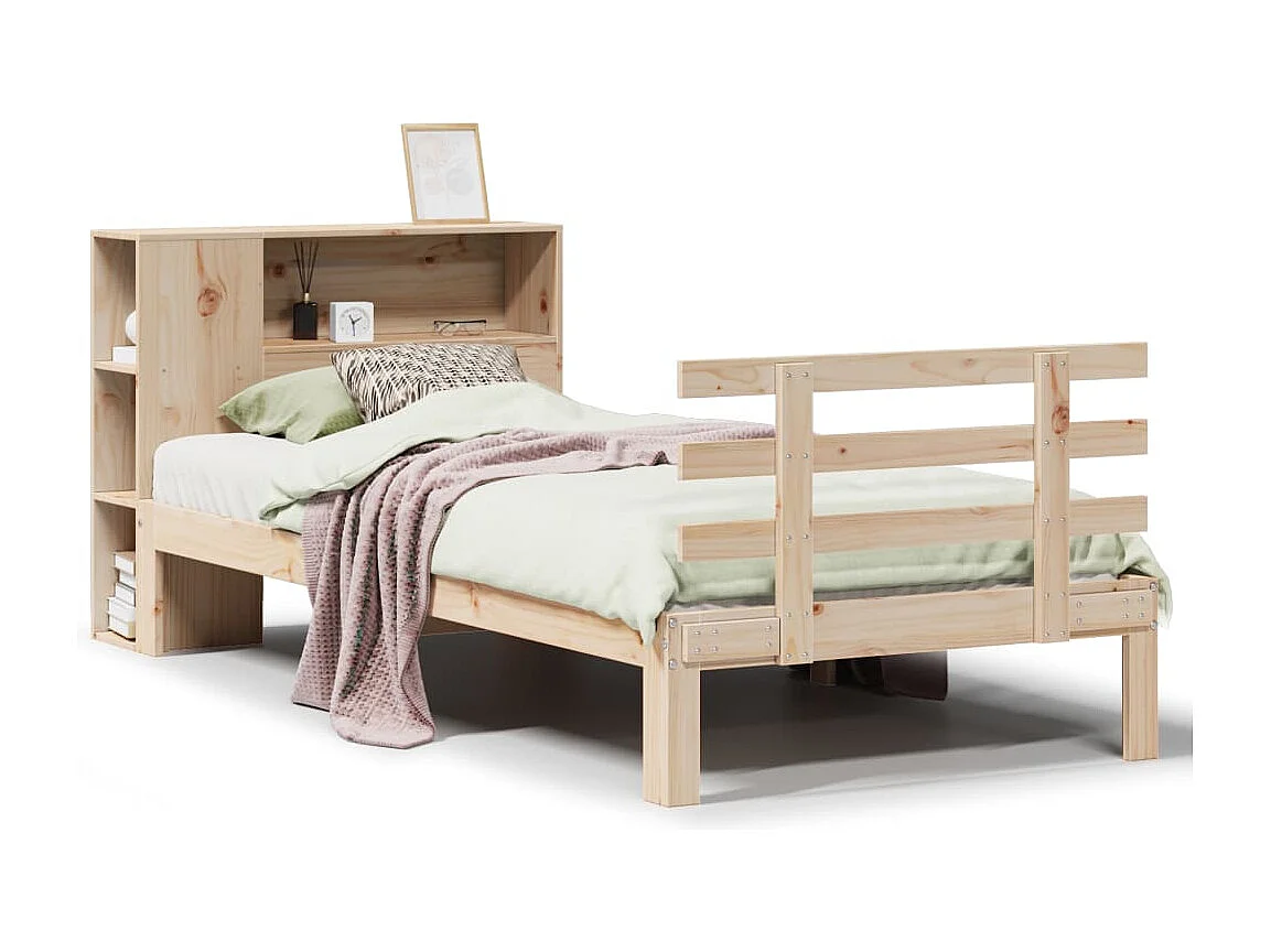 Boekenkastbed zonder matras 90x200 cm massief grenenhout