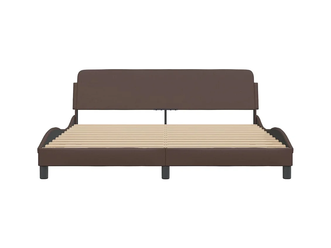 Bedframe zonder matras bruin 180x200 cm kunstleer