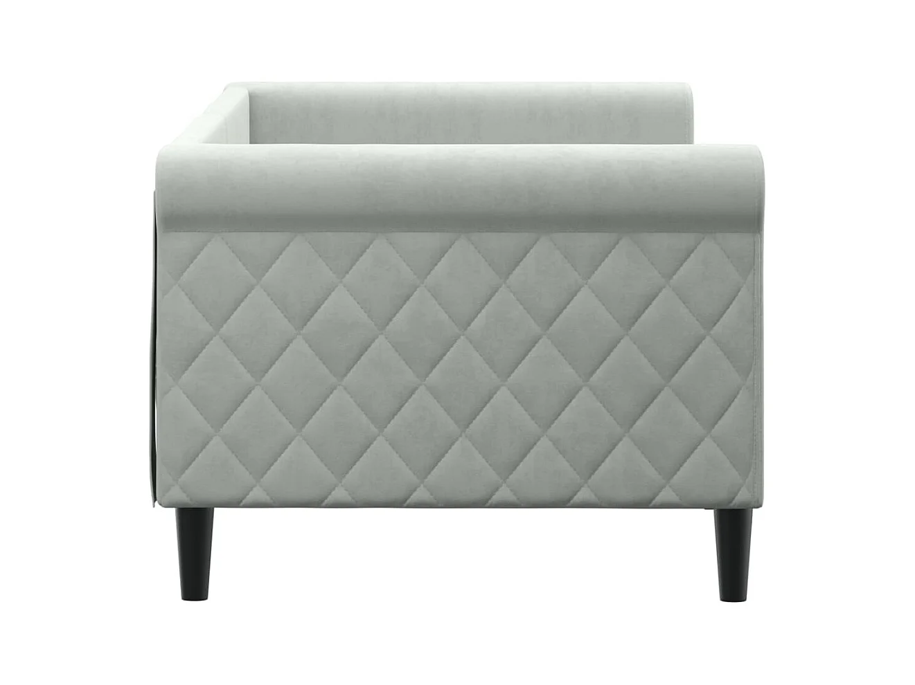 Lit de repos sans matelas gris clair 80x200 cm velours