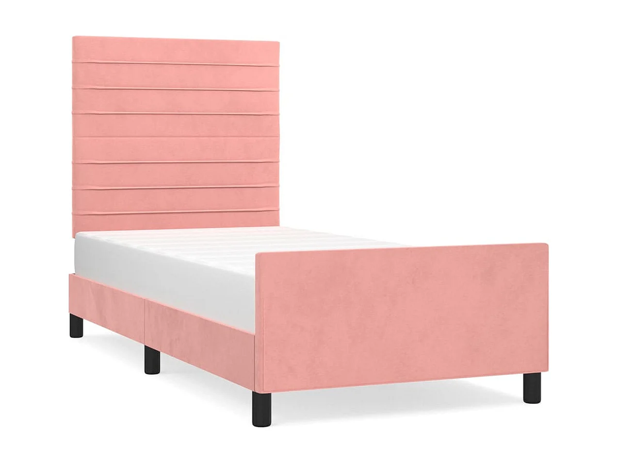 Bedframe zonder matras roze 80x200 cm fluweel