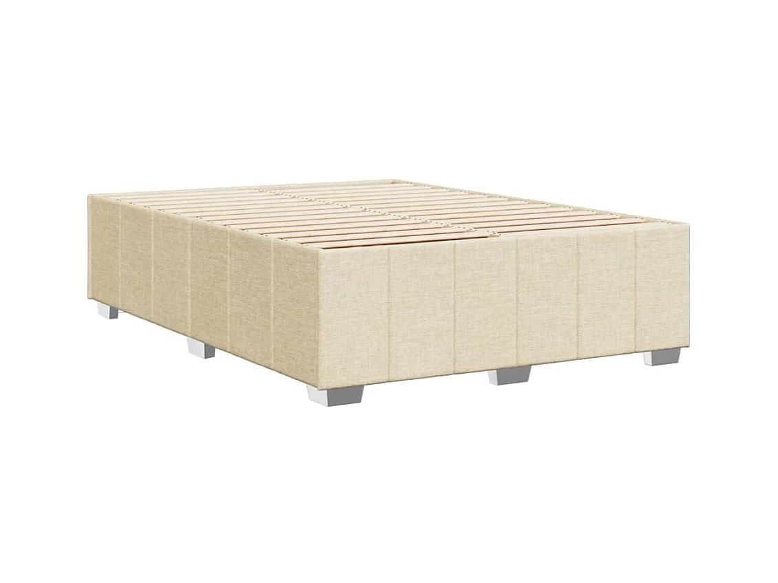 Bedframe zonder matras crème 140x200 cm stof