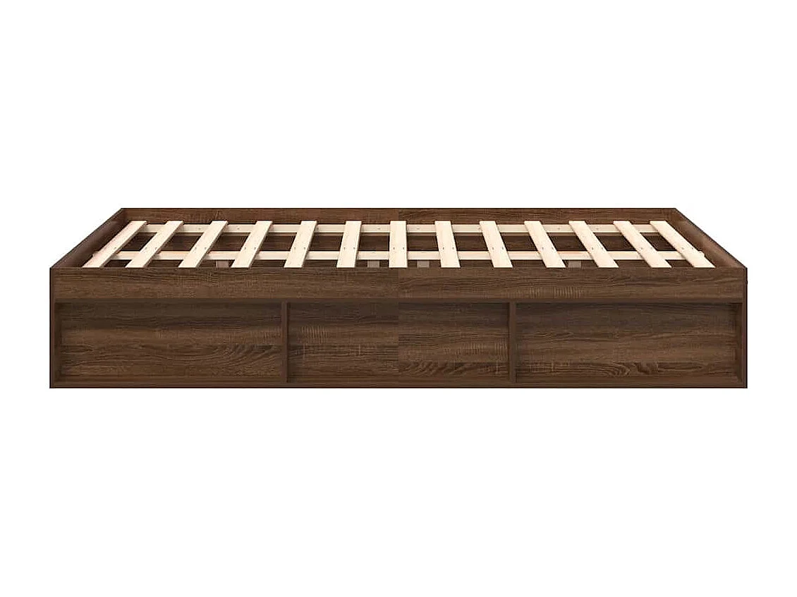 Cadre de lit sans matelas chêne marron 120x200 cm