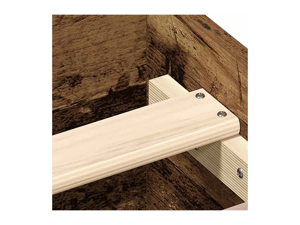 Estructura de cama sin colchón madera vieja 140x190 cm madera de ingeniería