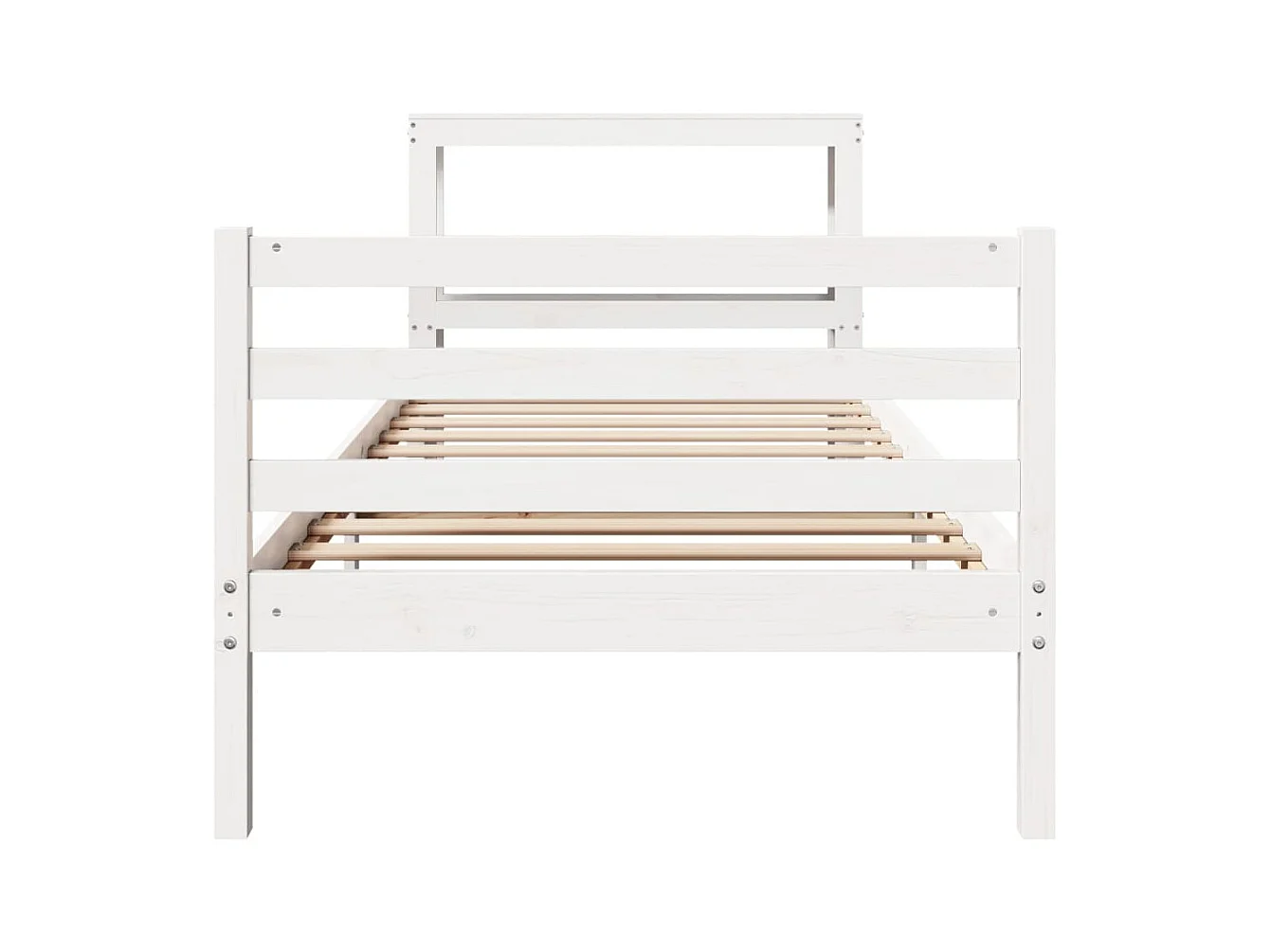 Bedframe zonder matras wit 90x190 cm massief grenenhout