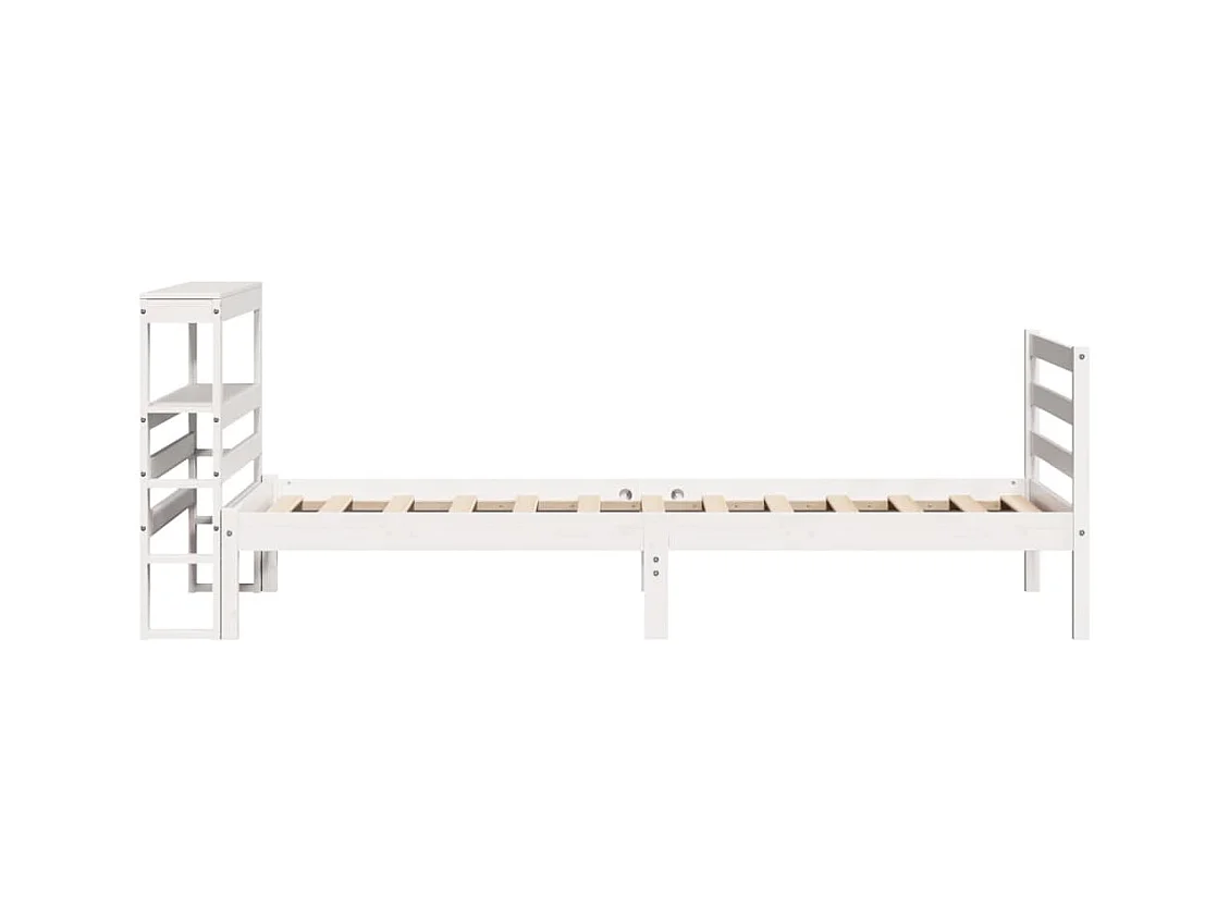 Bedframe zonder matras wit 90x190 cm massief grenenhout