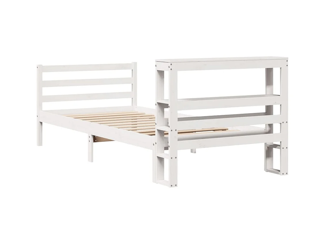 Bedframe zonder matras wit 90x190 cm massief grenenhout