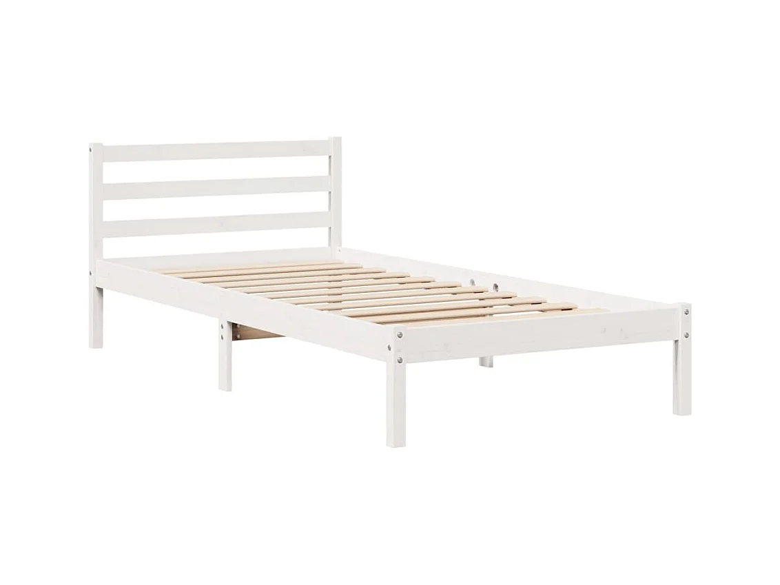Bedframe zonder matras wit 90x190 cm massief grenenhout