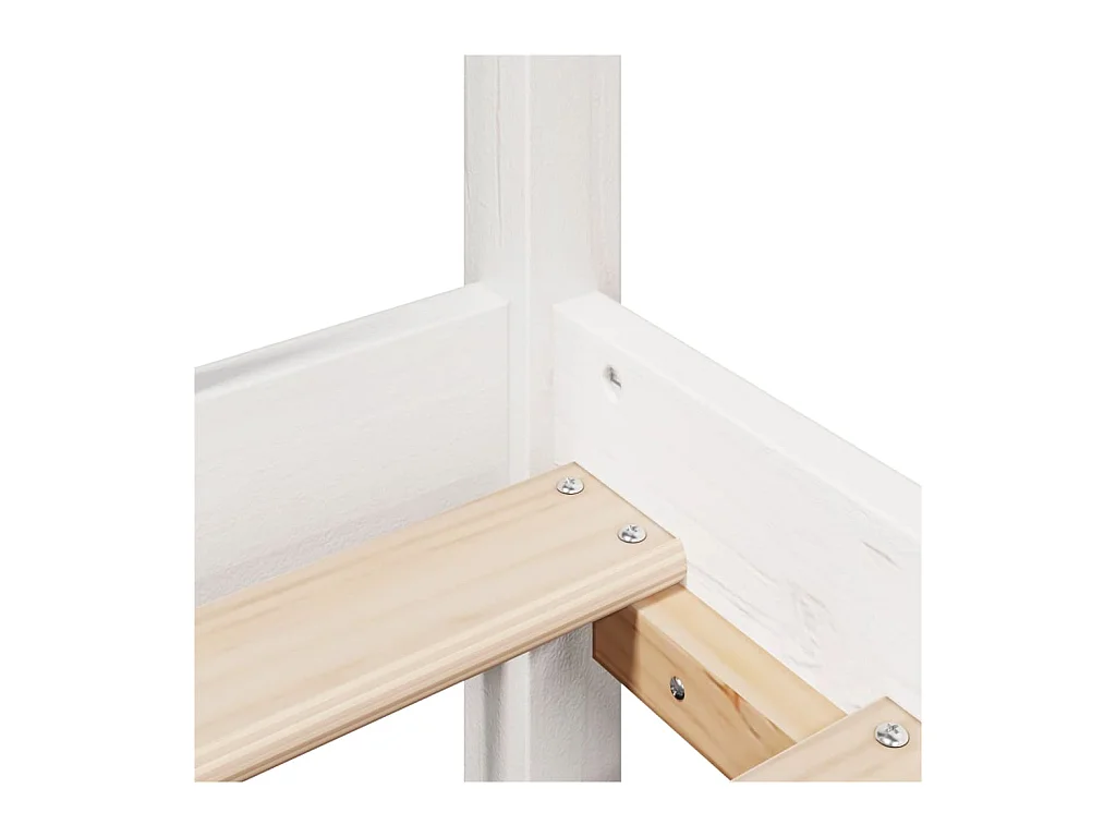 Bedframe zonder matras wit 90x190 cm massief grenenhout