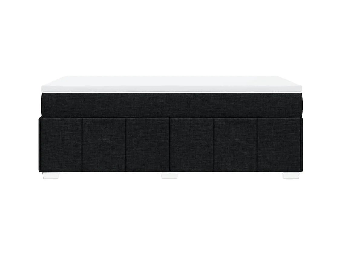Sommier à lattes de lit avec matelas Noir 90x200 cm Tissu