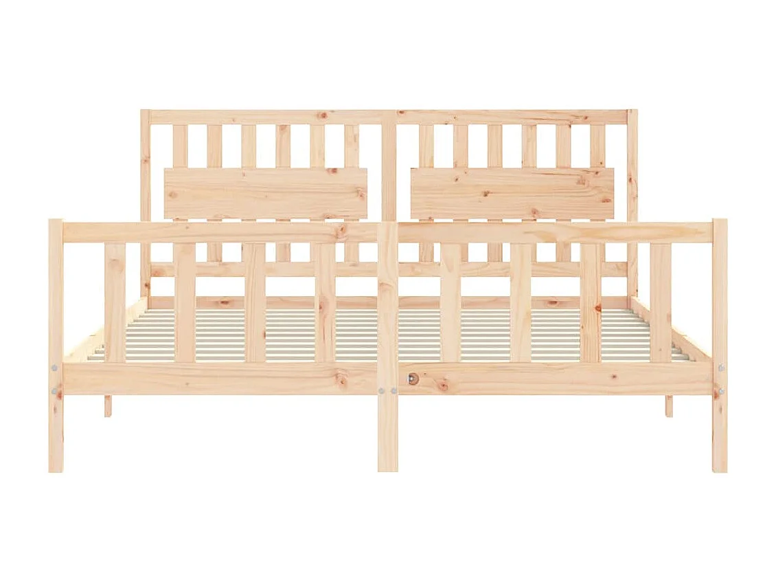 Struttura letto senza materasso in legno massello di pino