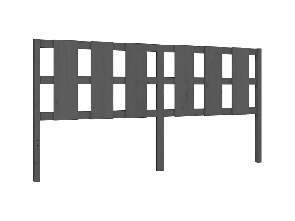 Bettgestell ohne Matratze grau 200x200 cm Massivholz