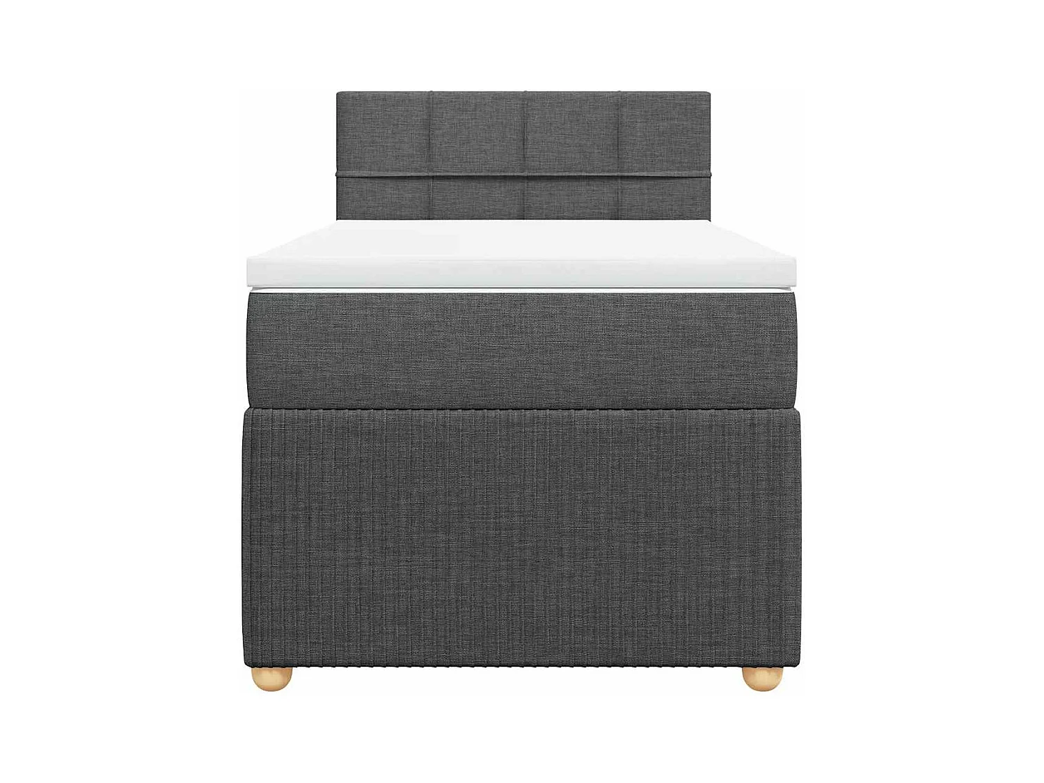 Lattenbodem en matras Donkergrijs 90x190 cm Stof