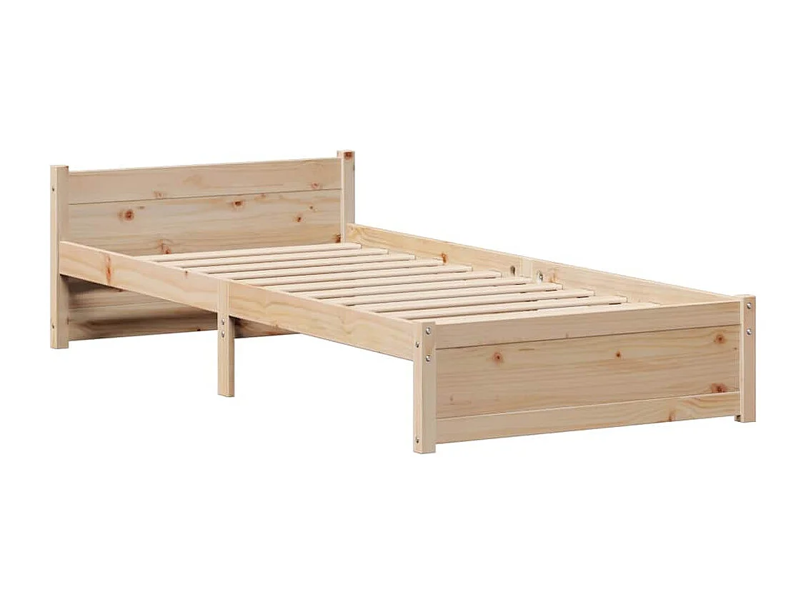 Struttura letto senza materasso 90x200 cm in legno massello di pino