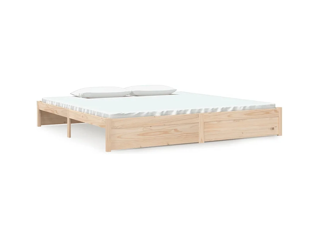 Cadre de lit sans matelas bois massif 200x200 cm