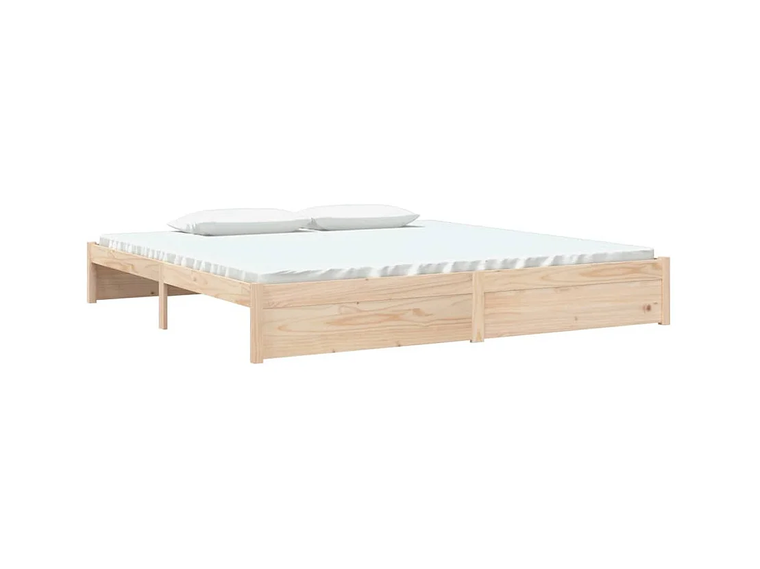 Cadre de lit sans matelas bois massif 200x200 cm
