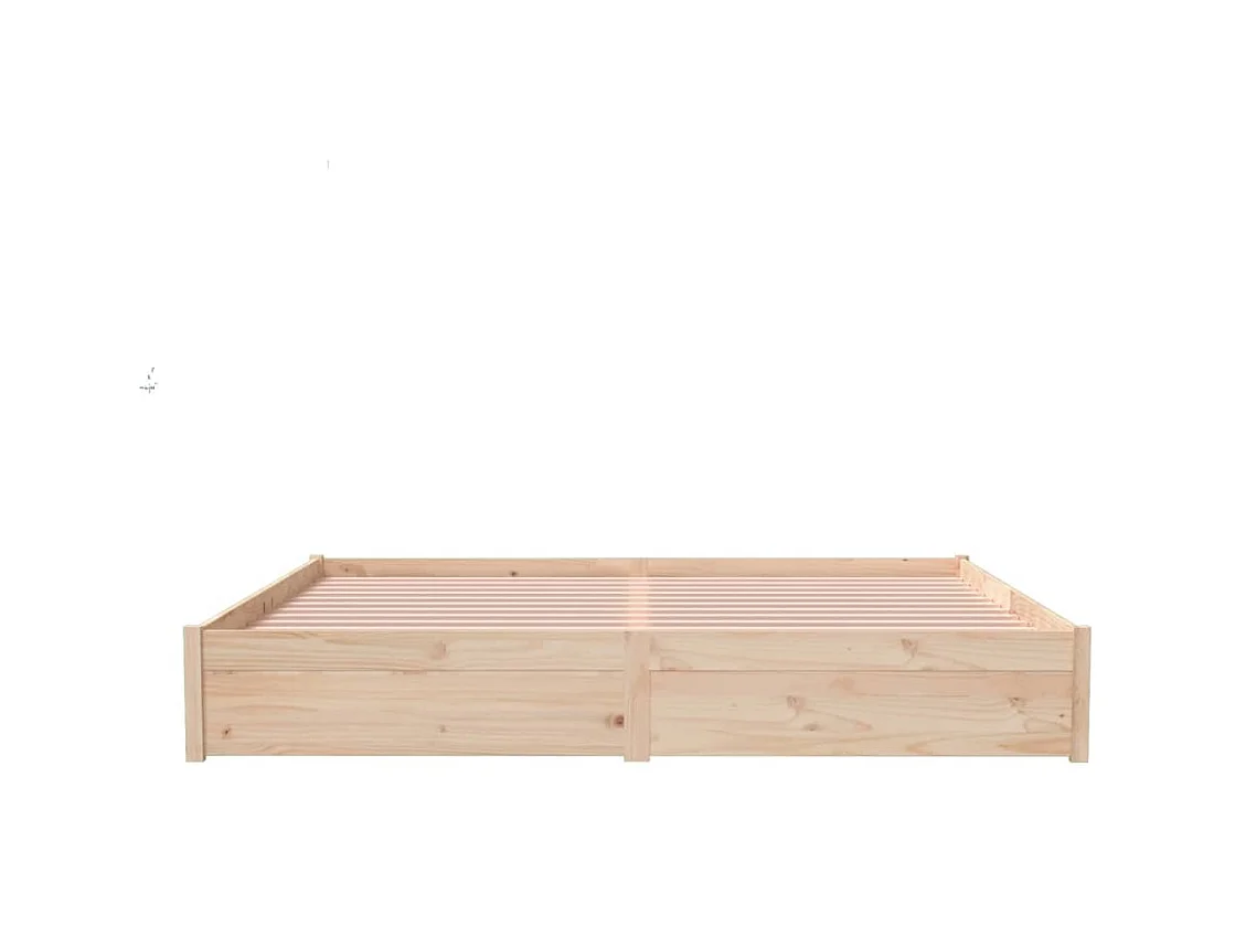 Cadre de lit sans matelas bois massif 200x200 cm