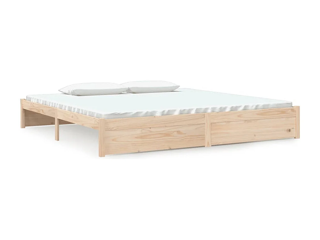 Cadre de lit sans matelas bois massif 200x200 cm