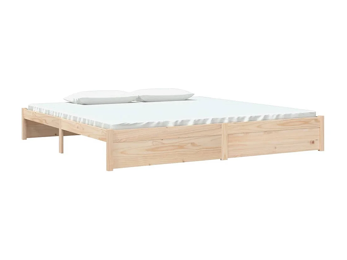 Cadre de lit sans matelas bois massif 200x200 cm