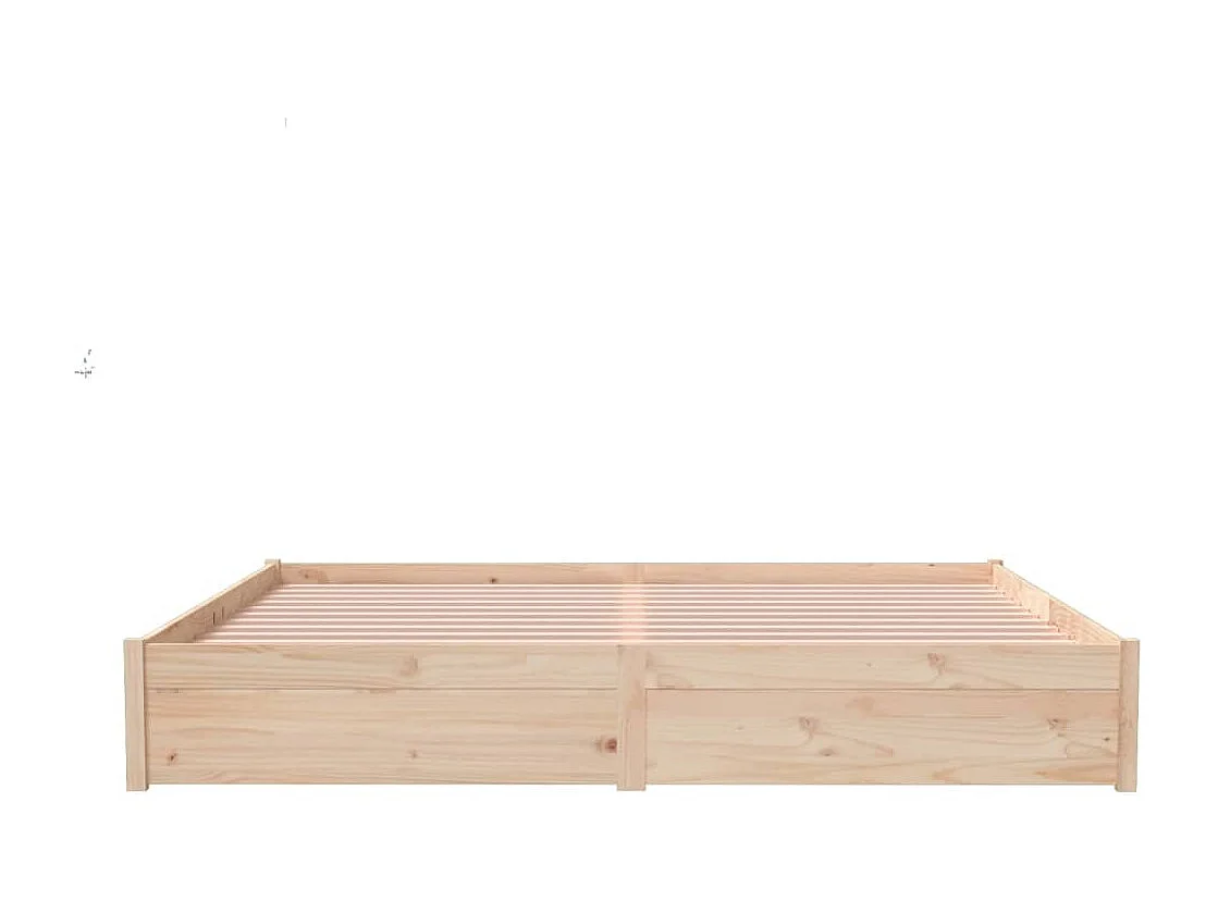 Cadre de lit sans matelas bois massif 200x200 cm