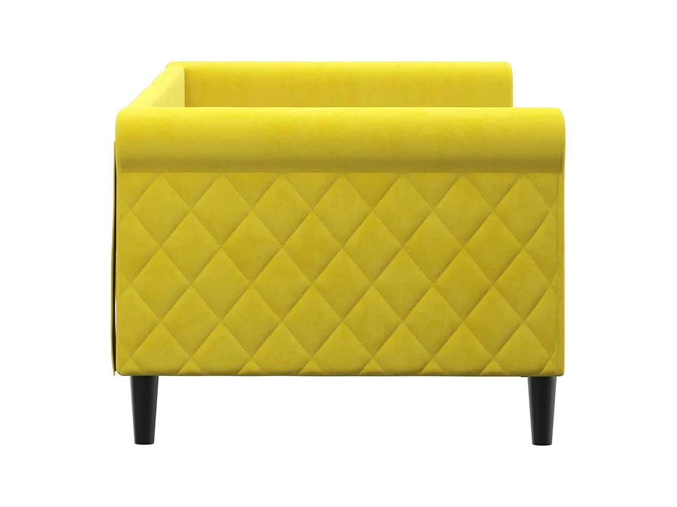 Dagbed zonder matras geel 80x200 cm fluweel