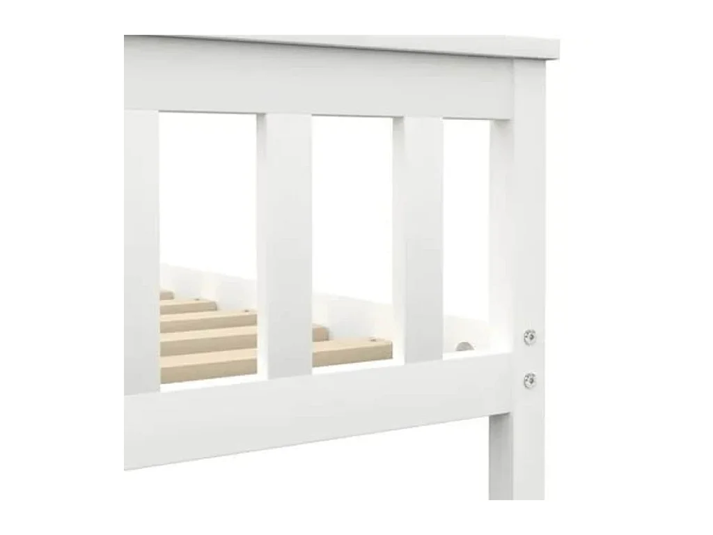 Bedframe zonder matras wit massief grenenhout 160x200 cm