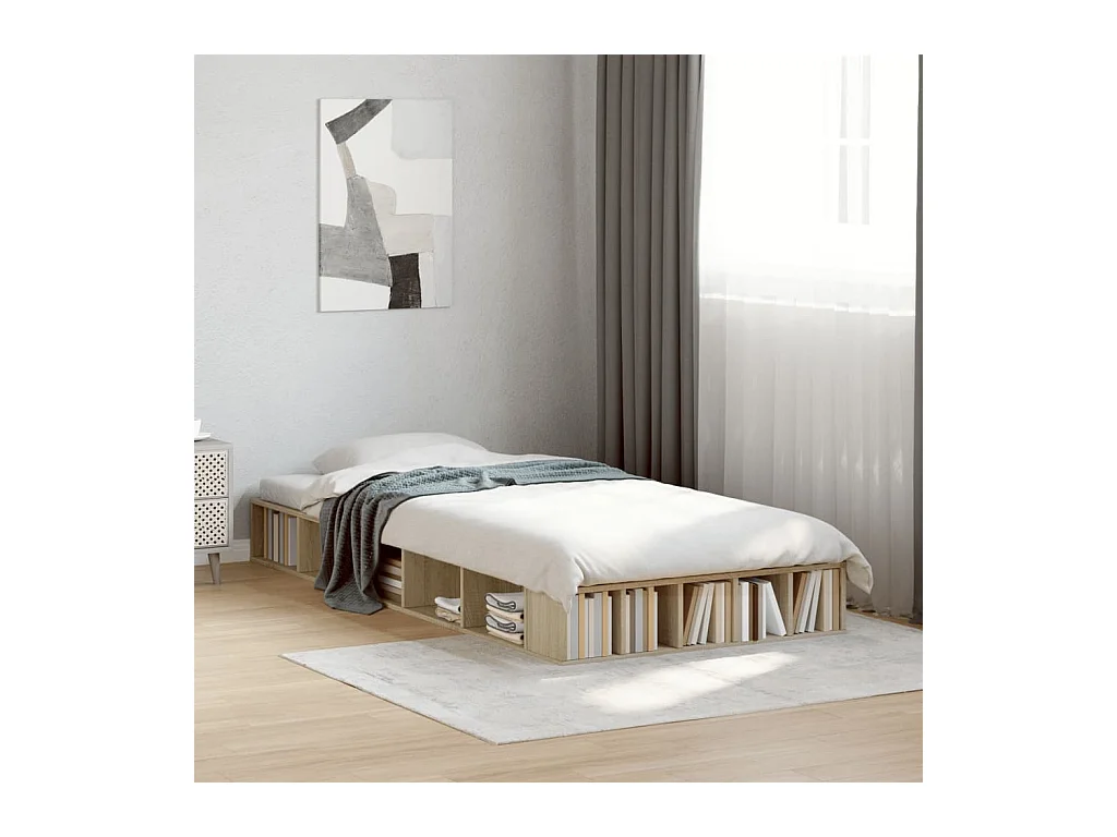 Bedframe zonder matras Sonoma eiken 90x190 cm