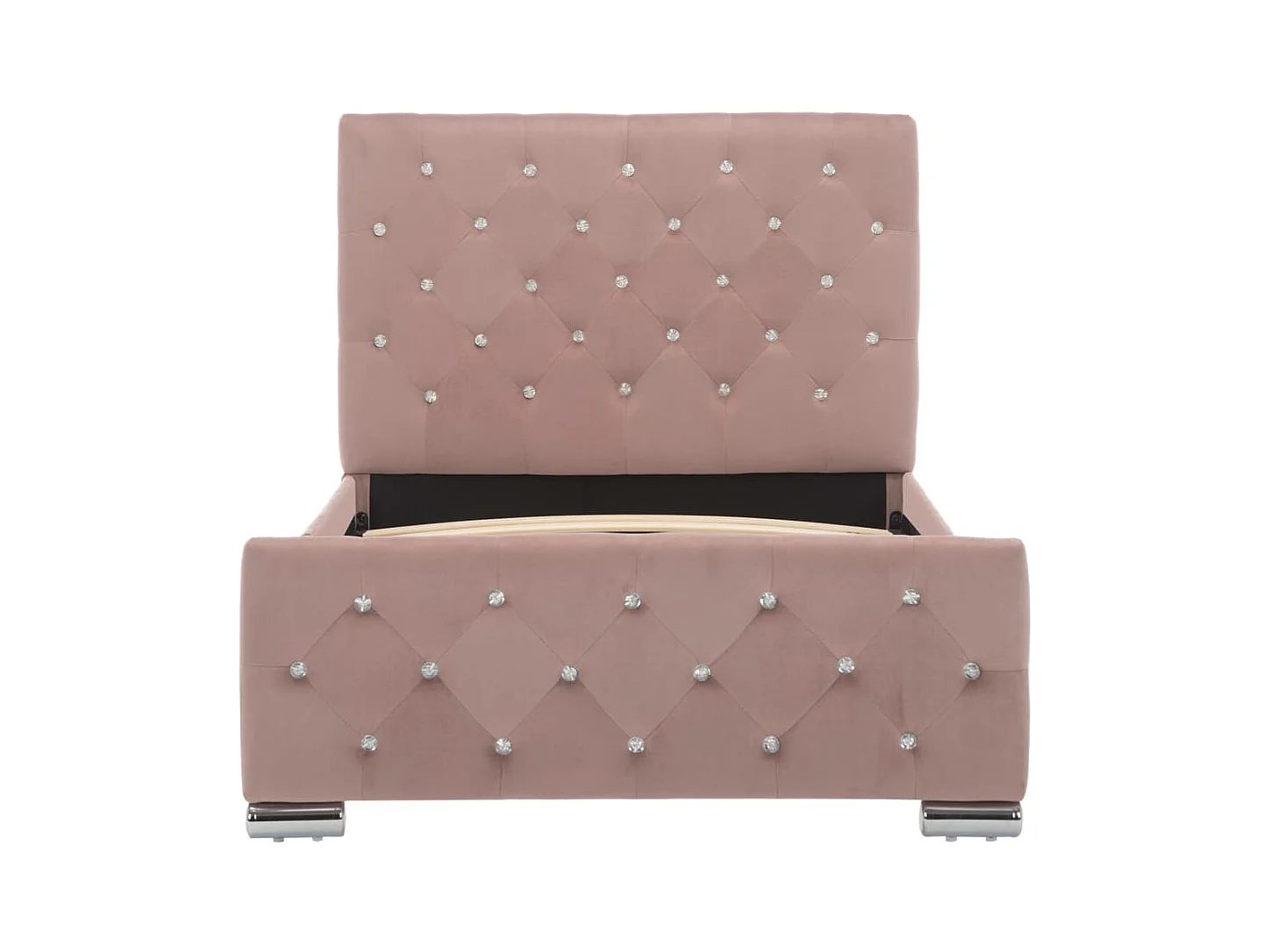 Struttura letto senza materasso Pink Velvet 90x200 cm