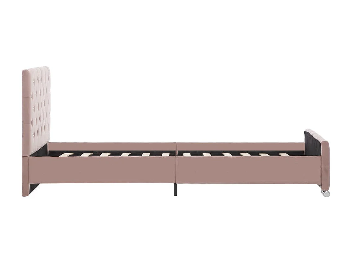Cadre de lit sans matelas Rose Velours 90x200 cm