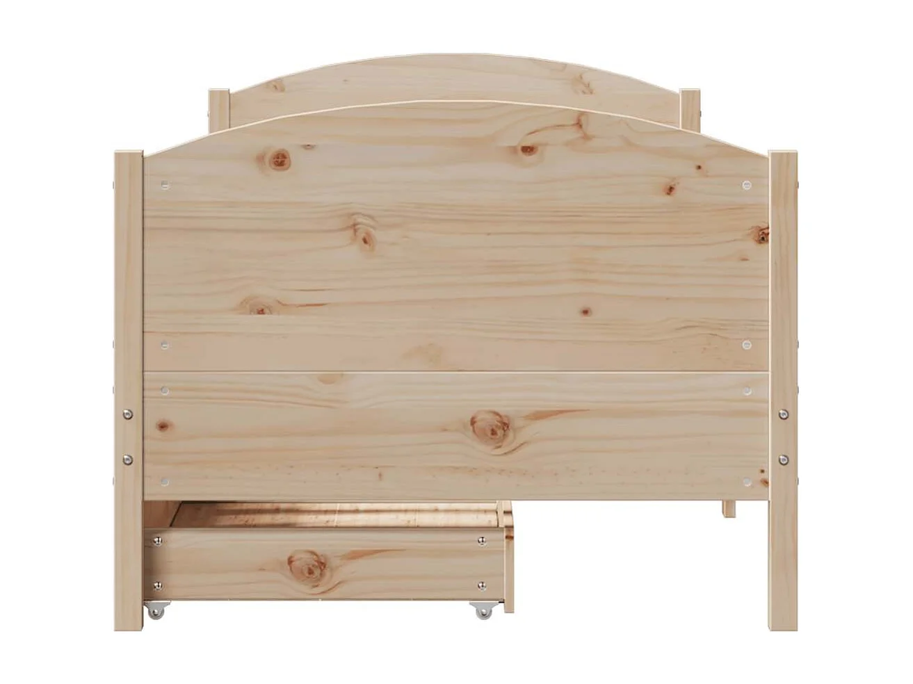 Struttura letto senza materasso 100x200 cm in legno massello di pino