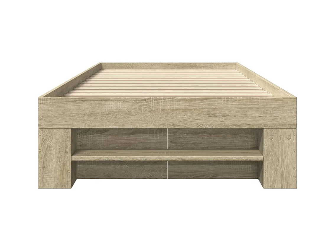 Struttura letto senza materasso Rovere Sonoma 90x200 cm