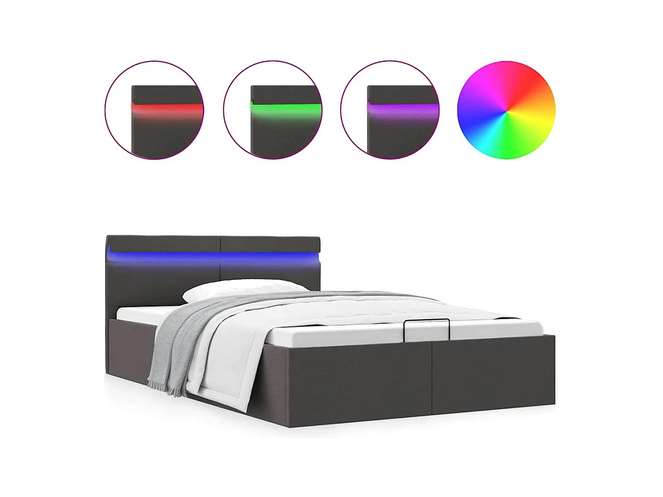 Somier hidráulico con canapé sin colchón 140x200 cm