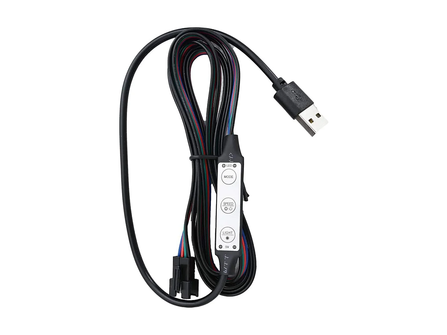 Cadre de lit avec LED sans matelas noir 140x200 cm