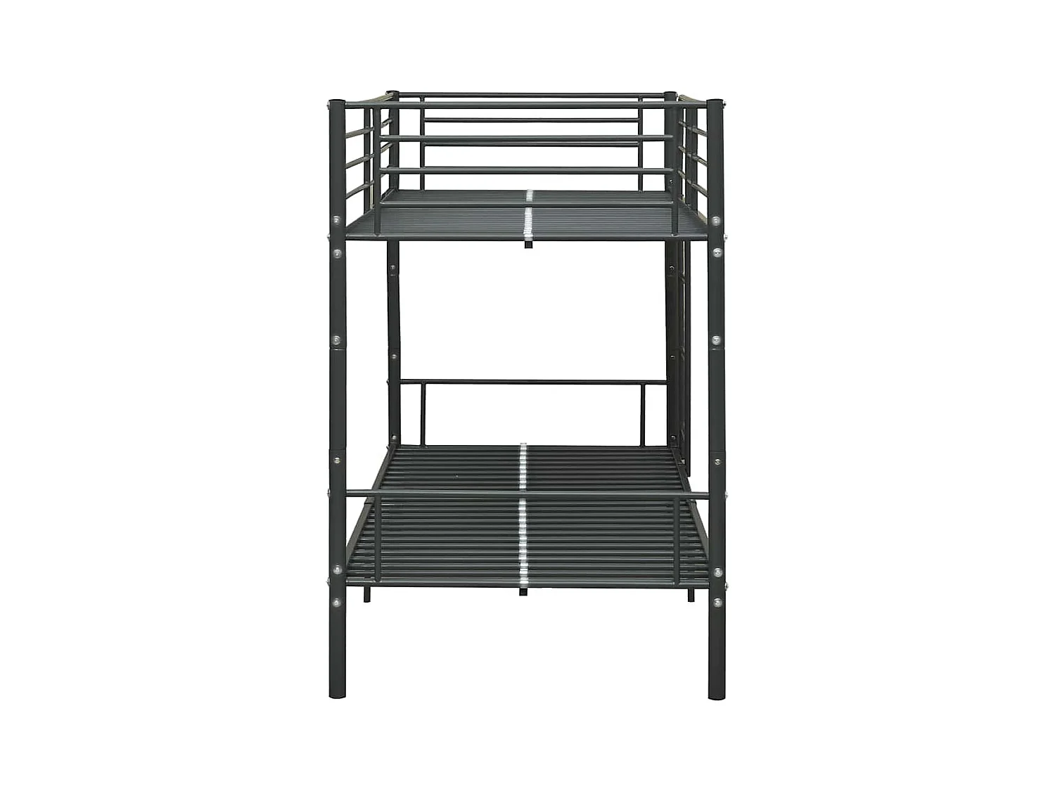 Letto a castello in metallo nero senza materasso 90x200 cm