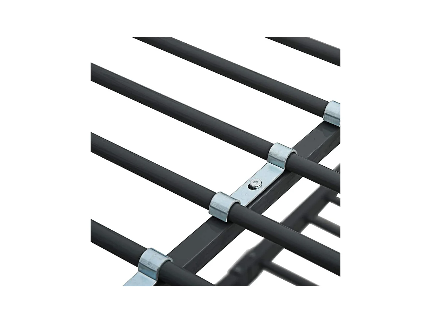 Letto a castello in metallo nero senza materasso 90x200 cm