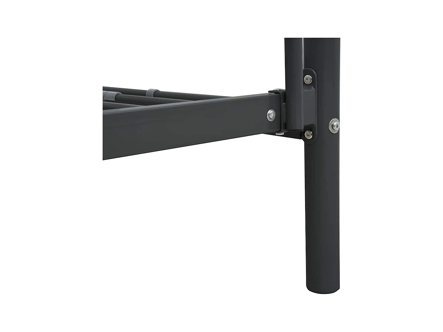 Letto a castello in metallo nero senza materasso 90x200 cm