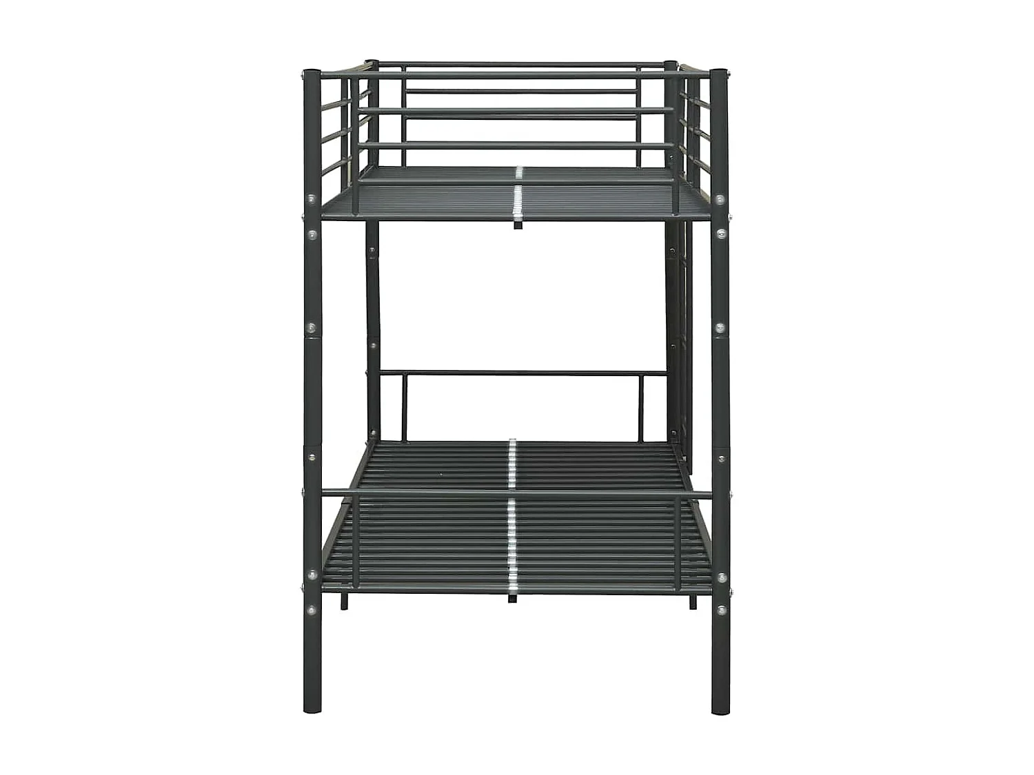 Lit superposé sans matelas noir métal 90x200 cm