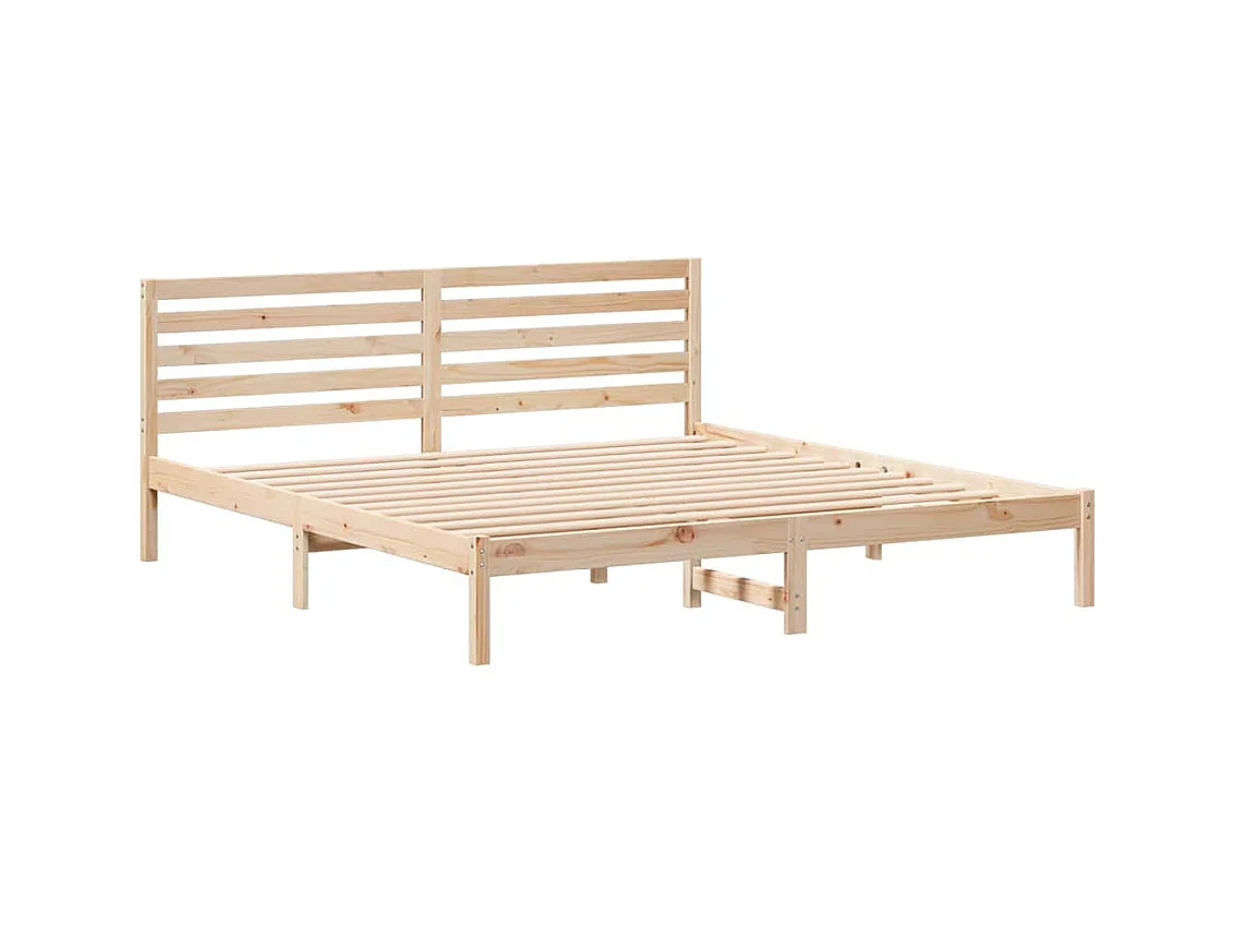 Cadre de lit Marron 180 x 200 cm Bois massif en pin