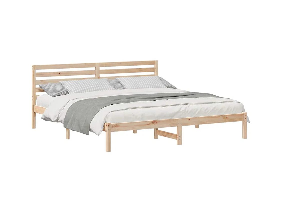 Cadre de lit Marron 180 x 200 cm Bois massif en pin