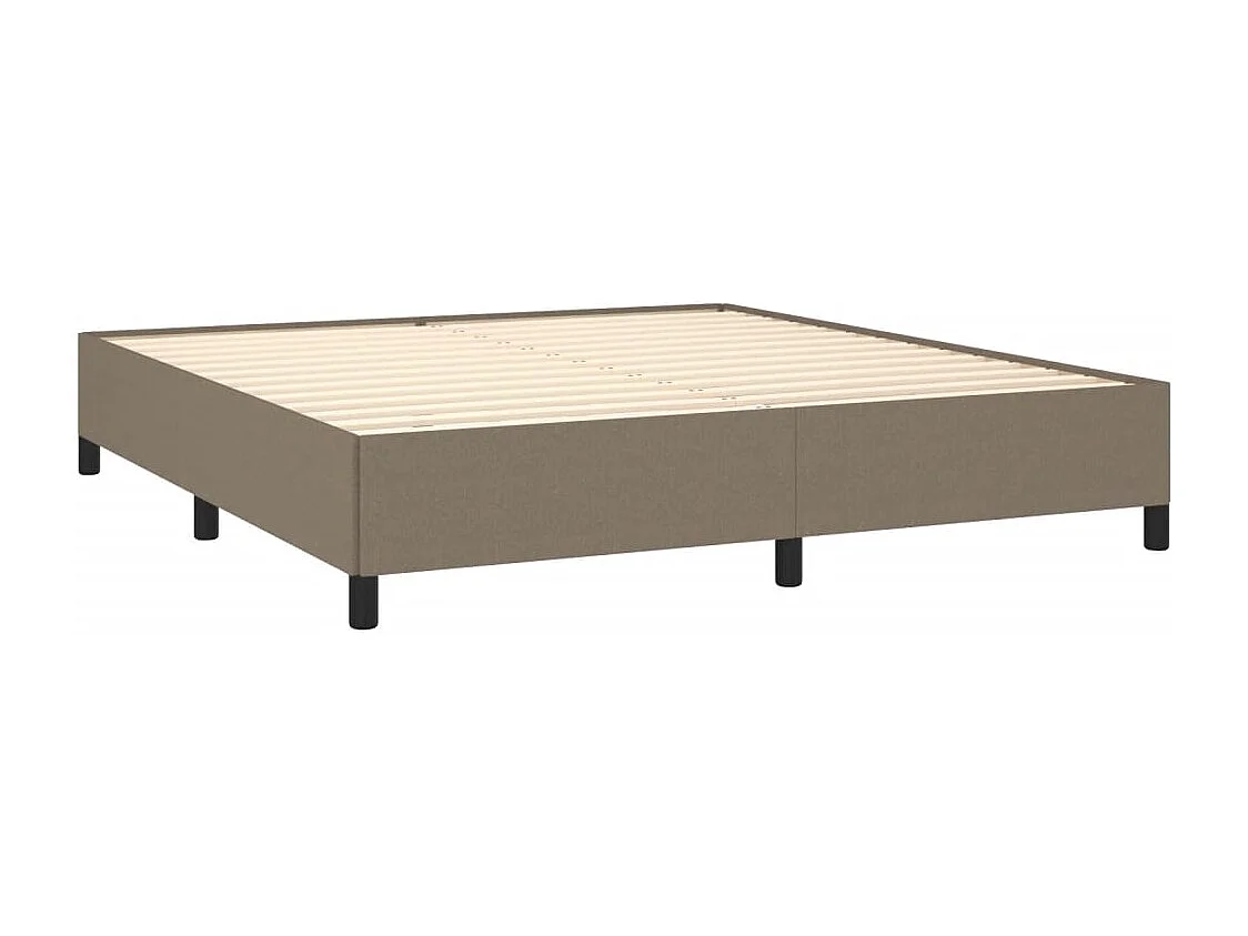 Struttura letto senza materasso in tessuto tortora 160x200 cm
