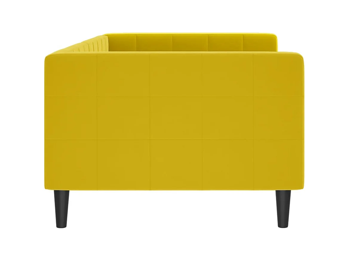 Dagbed zonder matras geel 90x200 cm fluweel