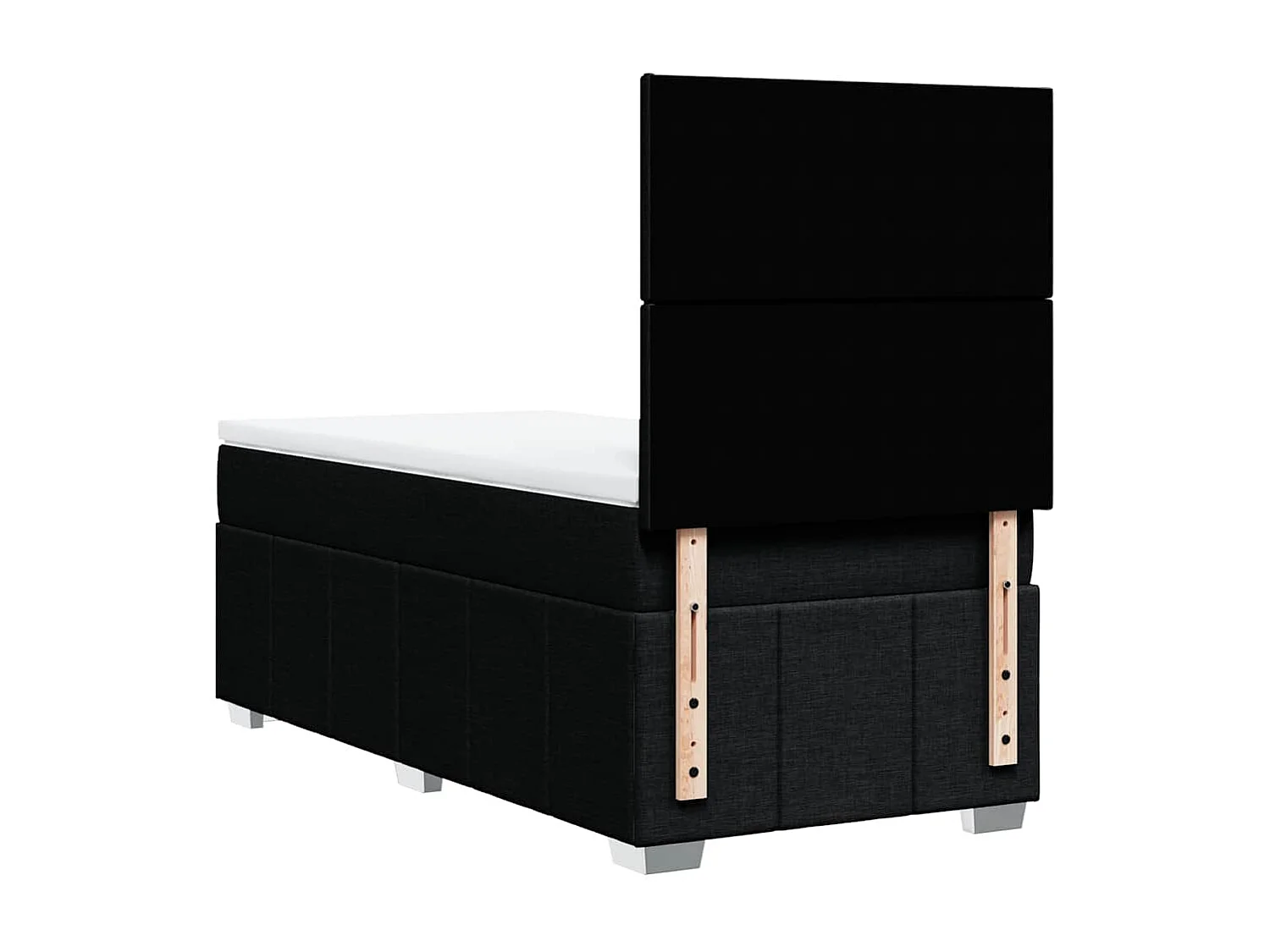 Rete a doghe e materasso Tessuto Nero 80x200 cm