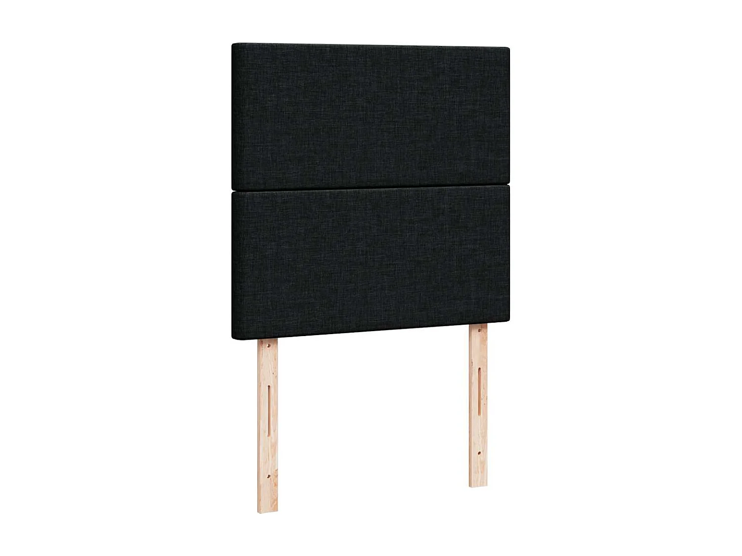 Rete a doghe e materasso Tessuto Nero 80x200 cm