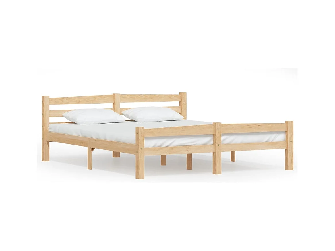 Bedframe zonder matras massief grenenhout 160x200 cm
