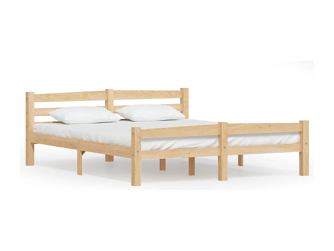 Cadre de lit sans matelas bois massif de pin 160x200 cm