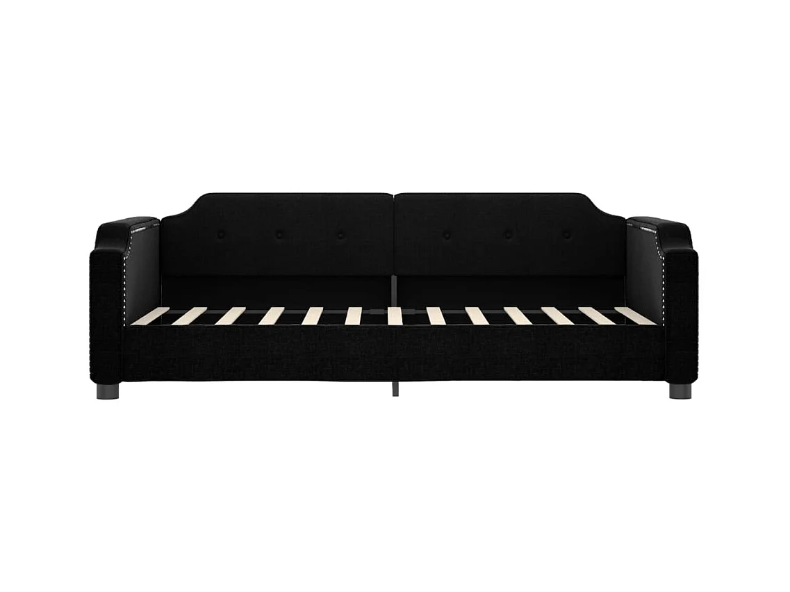 Lit de repos sans matelas noir 90x190 cm tissu