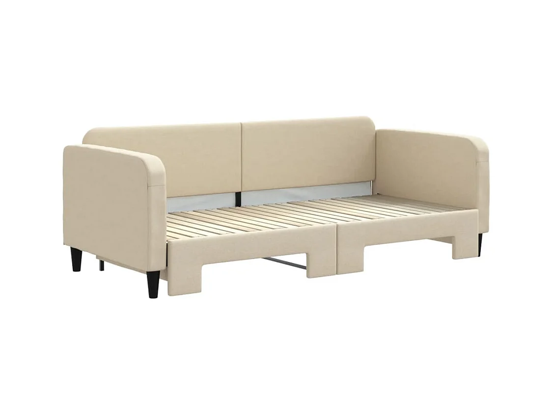 Dagbed met onderschuifbed zonder crème matras 90x200 cm