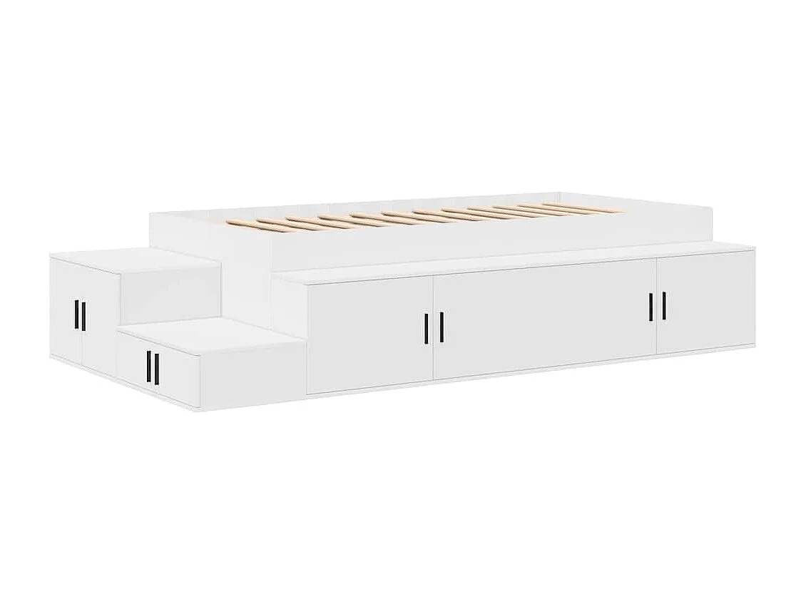 Estructura de cama con almacenaje Blanco 244 x 127 x 53,5 cm